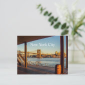 Brooklyn Bridge Postkarte (Stehend Vorderseite)