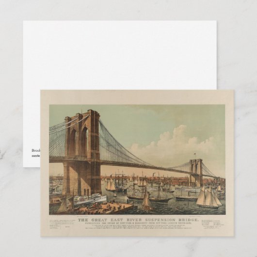 Brooklyn Bridge Postkarte (Vorne/Hinten)