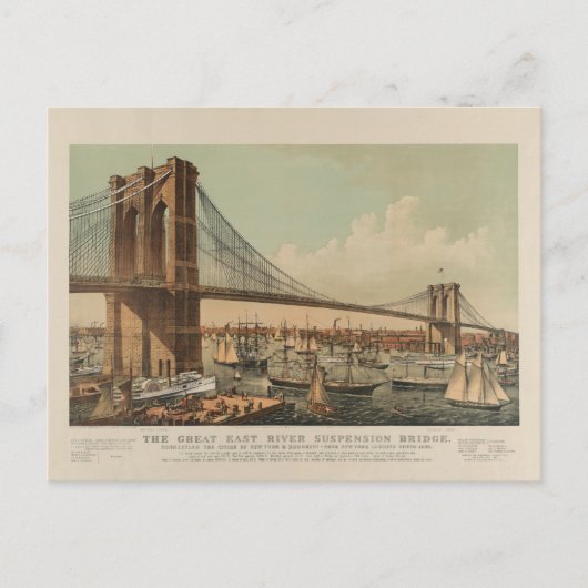 Brooklyn Bridge Postkarte (Vorderseite)