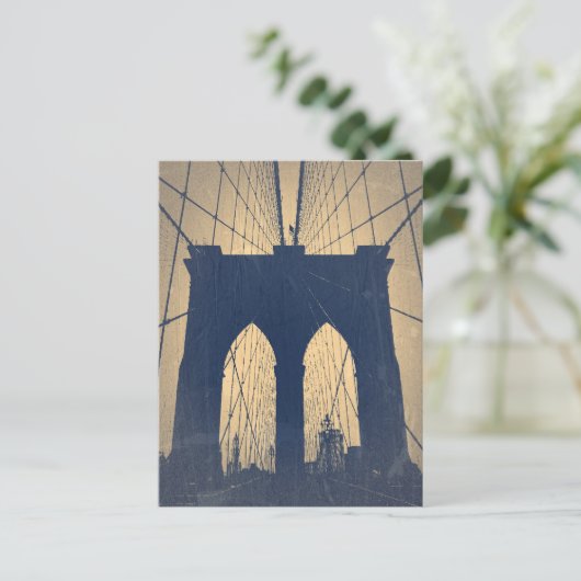 Brooklyn Bridge Postkarte (Stehend Vorderseite)