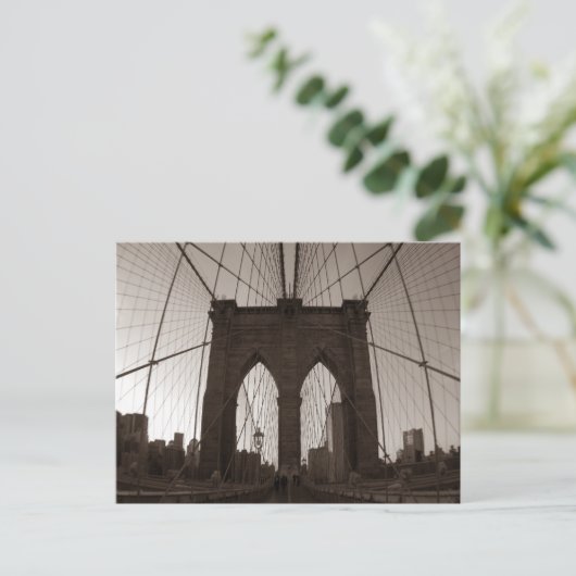 Brooklyn Bridge Postkarte (Stehend Vorderseite)