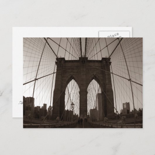 Brooklyn Bridge Postkarte (Vorne/Hinten)