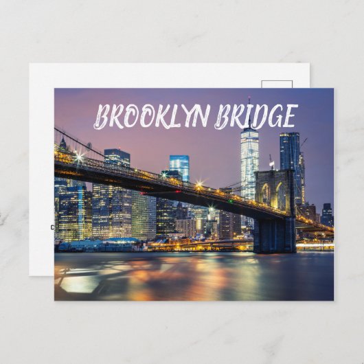 Brooklyn Bridge Postkarte (Vorne/Hinten)