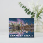 Brooklyn Bridge Postkarte (Stehend Vorderseite)