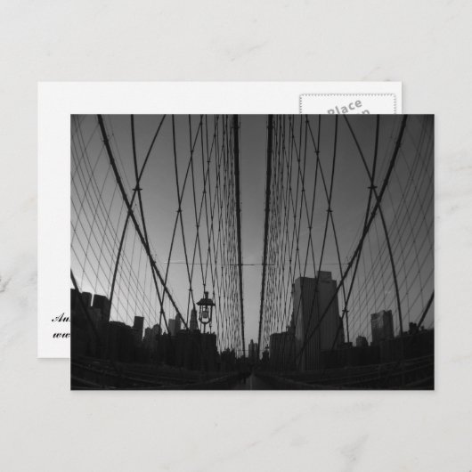 Brooklyn Bridge Postkarte (Vorne/Hinten)
