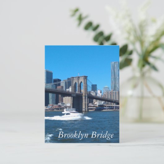 Brooklyn Bridge Postkarte (Stehend Vorderseite)