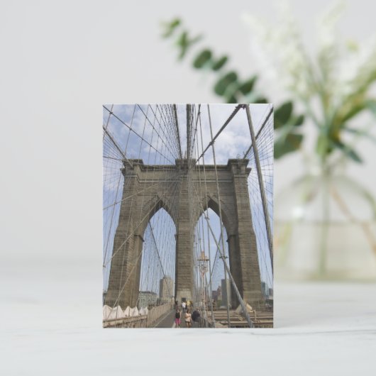 Brooklyn Bridge Postkarte (Stehend Vorderseite)