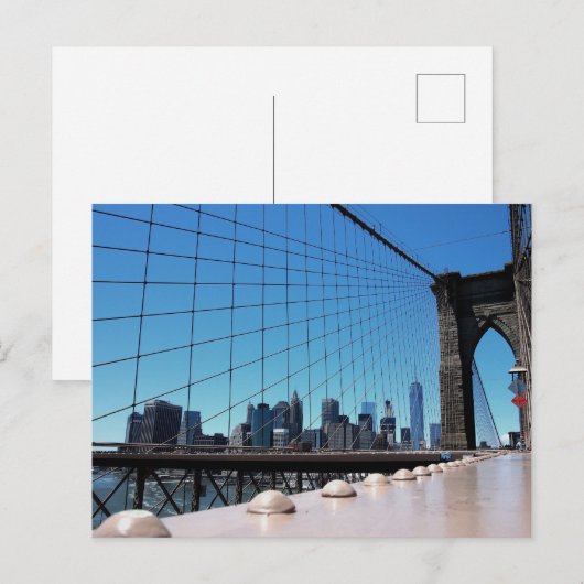 Brooklyn Bridge Postkarte (Vorne/Hinten)