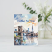 Brooklyn Bridge Postkarte (Stehend Vorderseite)