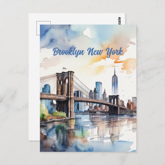Brooklyn Bridge Postkarte (Vorne/Hinten)