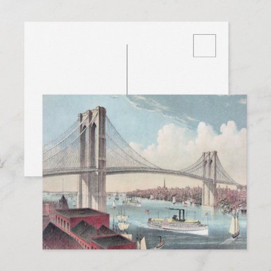 Brooklyn Bridge Postkarte (Vorne/Hinten)