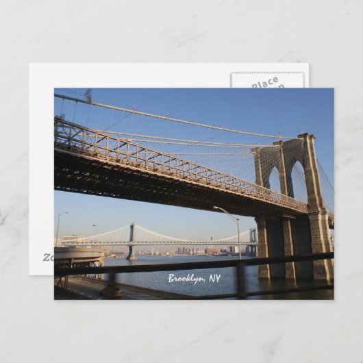 Brooklyn Bridge Postkarte (Vorne/Hinten)