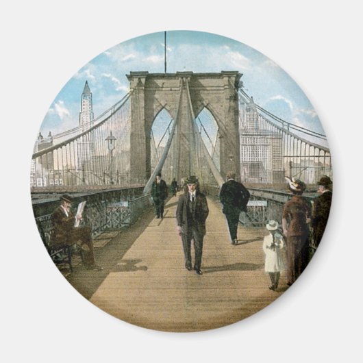 Brooklyn Bridge Promenade, New York City Magnet (Vorne)