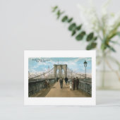 Brooklyn Bridge Promenade Postkarte (Stehend Vorderseite)