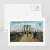 Brooklyn Bridge Promenade Postkarte (Vorne/Hinten)
