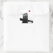 Brooklyn Bridge Quadratischer Aufkleber (Tasche)