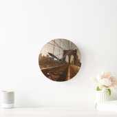 Brooklyn Bridge. Runde Wanduhr (Zuhause)