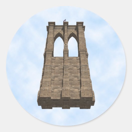 Brooklyn Bridge Säule: 3D-Modell: Aufkleber (Vorderseite)