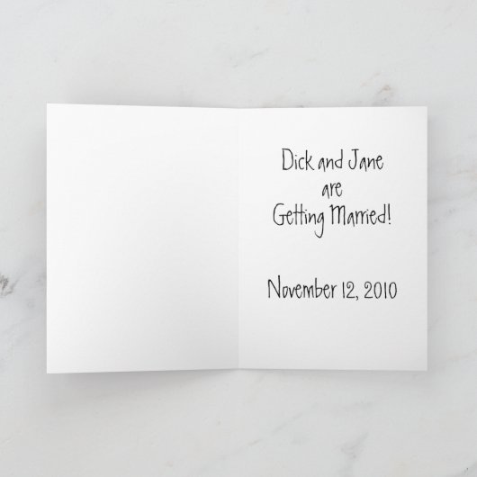 Brooklyn Bridge Save the Date Card Ankündigung (Innenseite)