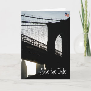 Brooklyn Bridge Save the Date Card Ankündigung
