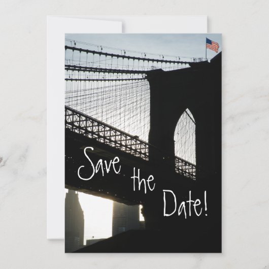 Brooklyn Bridge Save the Date Cards (Vorderseite)