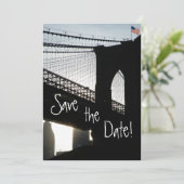 Brooklyn Bridge Save the Date Cards (Stehend Vorderseite)