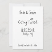 Brooklyn Bridge Save the Date Cards (Rückseite)