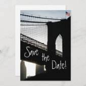 Brooklyn Bridge Save the Date Cards (Vorne/Hinten)