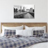 Brooklyn Bridge Schwarz-Weiß Leinwanddruck (Insitu (Schlafzimmer))