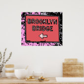 Brooklyn Bridge Sign Poster (Küche)