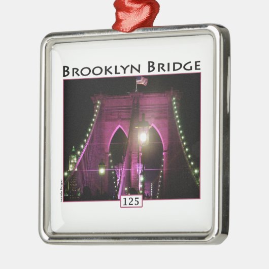 Brooklyn Bridge Silbernes Ornament (Links)