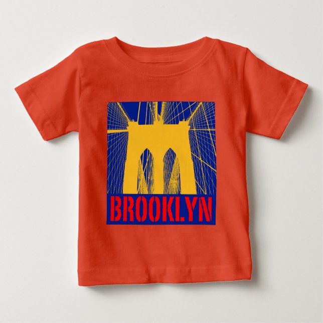 Brooklyn Bridge Silhouette Baby T-shirt (Vorderseite)