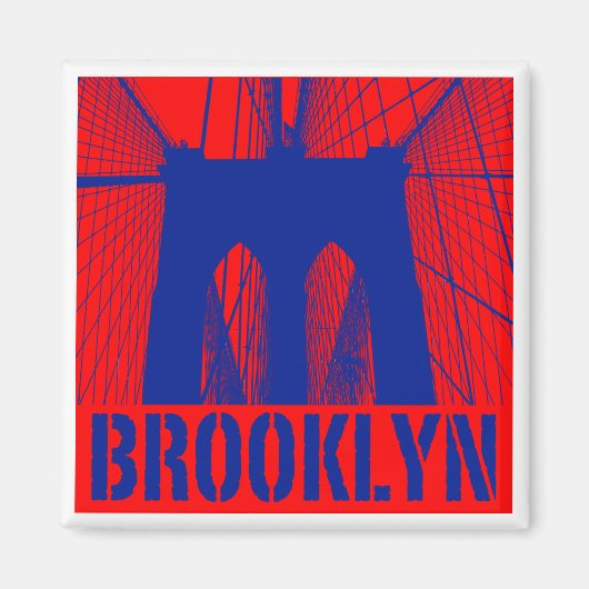 Brooklyn Bridge Silhouette Stolz 2 Magnet (Vorne)