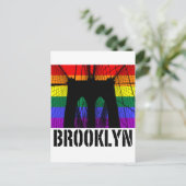 Brooklyn Bridge Silhouette Stolz 2 Postkarte (Stehend Vorderseite)