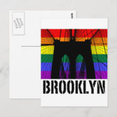 Brooklyn Bridge Silhouette Stolz 2 Postkarte (Vorne/Hinten)