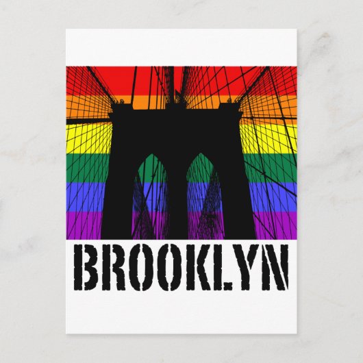 Brooklyn Bridge Silhouette Stolz 2 Postkarte (Vorderseite)