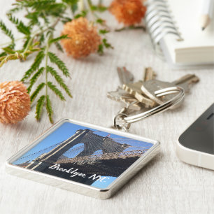 Brooklyn Bridge Sky New York City NYC Fotografy Schlüsselanhänger