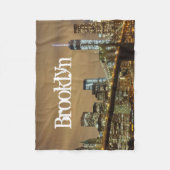 Brooklyn Bridge Skyline Fleecedecke (Vorderseite)