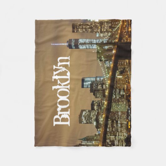 Brooklyn Bridge Skyline Fleecedecke (Vorderseite)