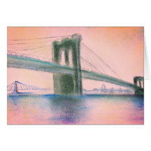 Brooklyn Bridge Sonnenuntergang Serenity NYC Grußk