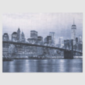 Brooklyn Bridge Sophisticated Urban Monochrome Seidenpapier (Vorderseite)
