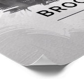 Brooklyn Bridge Still Magic Monochrome Poster (Ecke)
