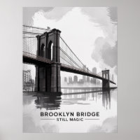 Brooklyn Bridge Still Magic Monochrome