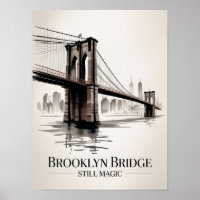 Brooklyn Bridge Still Magic Sepia-Tinte