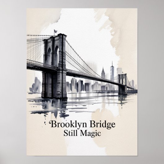Brooklyn Bridge Still Magic Tinte Poster (Vorne)