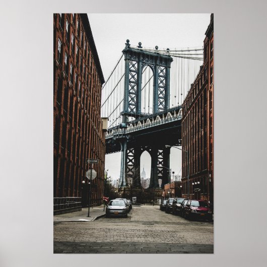 Brooklyn Bridge Street View Poster (Vorne)