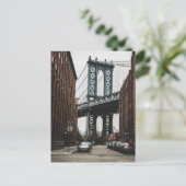 Brooklyn Bridge Street View Postkarte (Stehend Vorderseite)