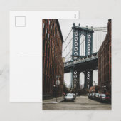 Brooklyn Bridge Street View Postkarte (Vorne/Hinten)