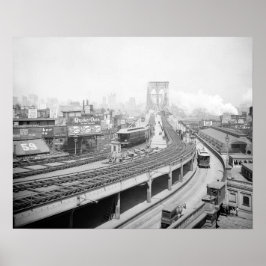 Brooklyn Bridge Terminal, 1903. Vintages Foto Poster