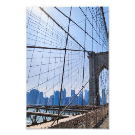 Brooklyn Bridge to Manhattan – New York City Photo Fotodruck